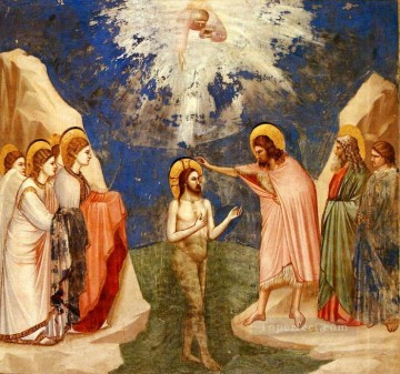 Baptism of Jesus religious Christian Oil Paintings